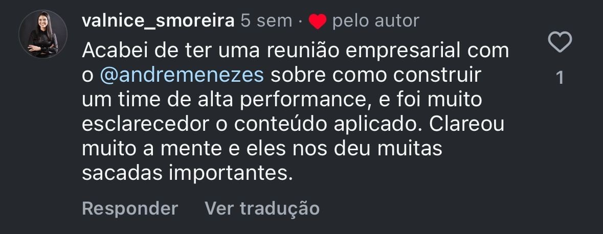 Depoimento de participante