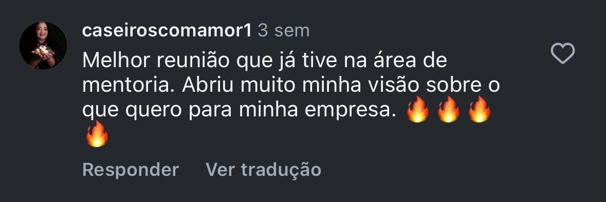 Depoimento de participante