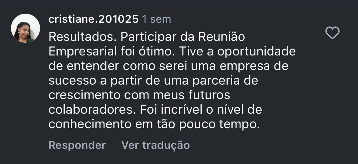 Depoimento de participante