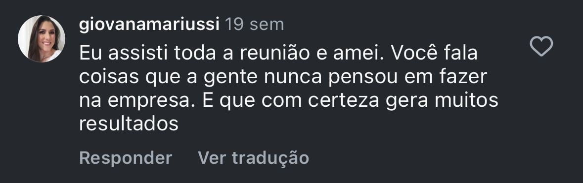 Depoimento de participante