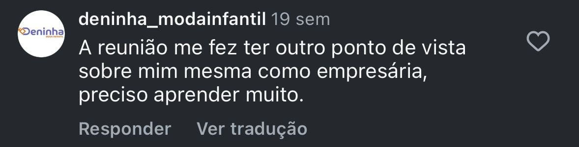 Depoimento de participante
