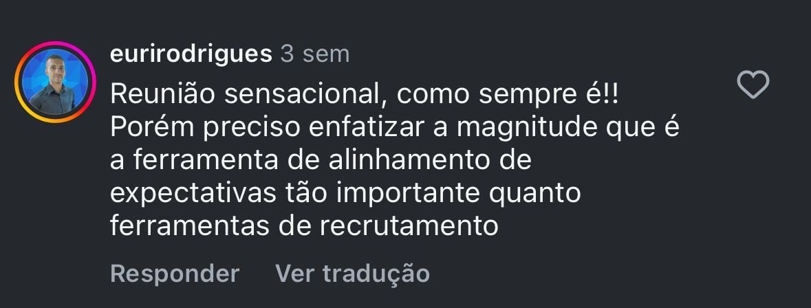 Depoimento de participante