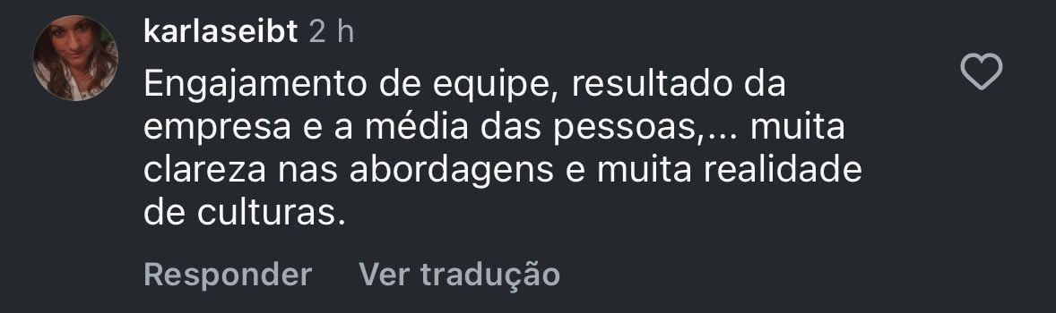 Depoimento de participante