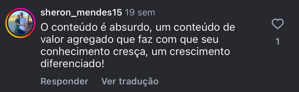 Depoimento de participante