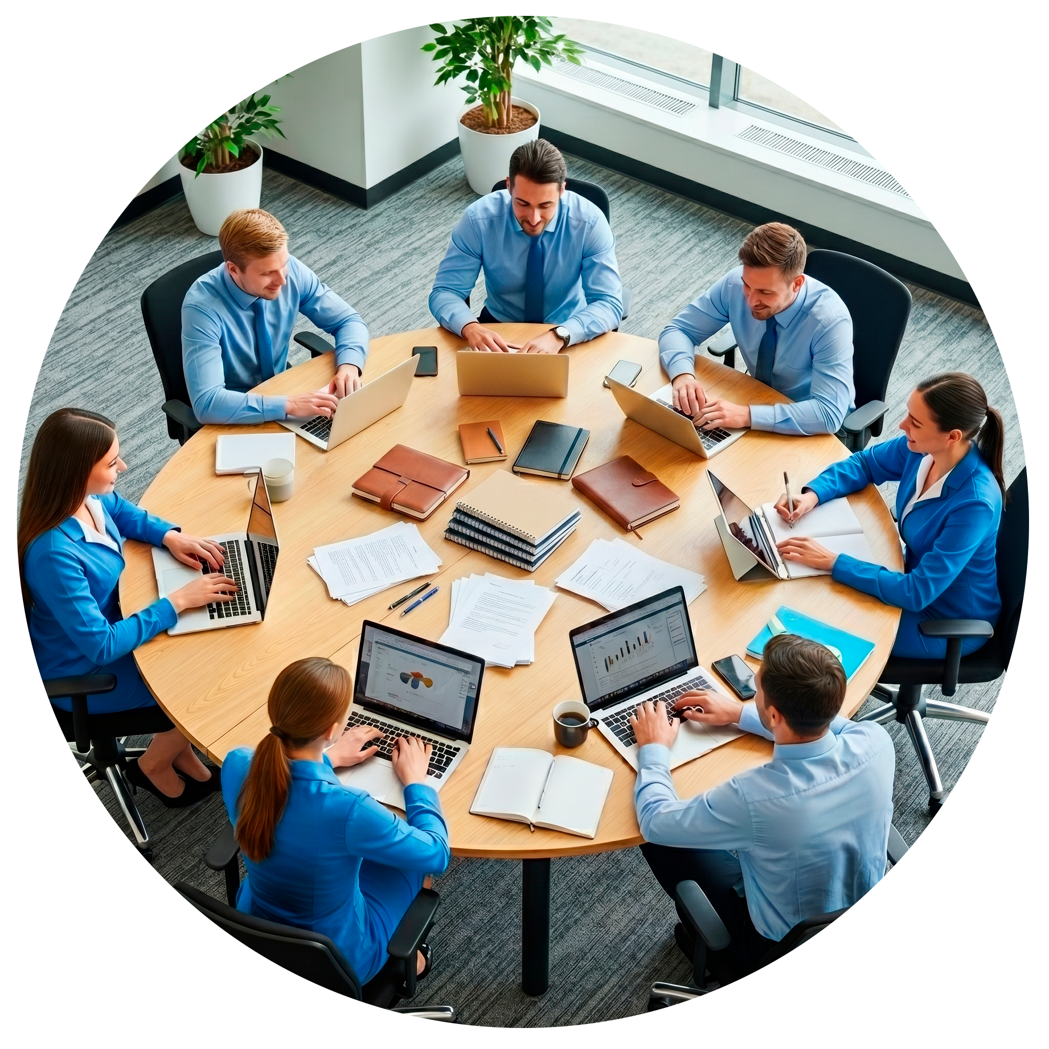 Equipe Modo em reunião de consultoria