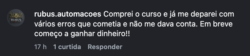 Depoimento real sobre o curso online 6