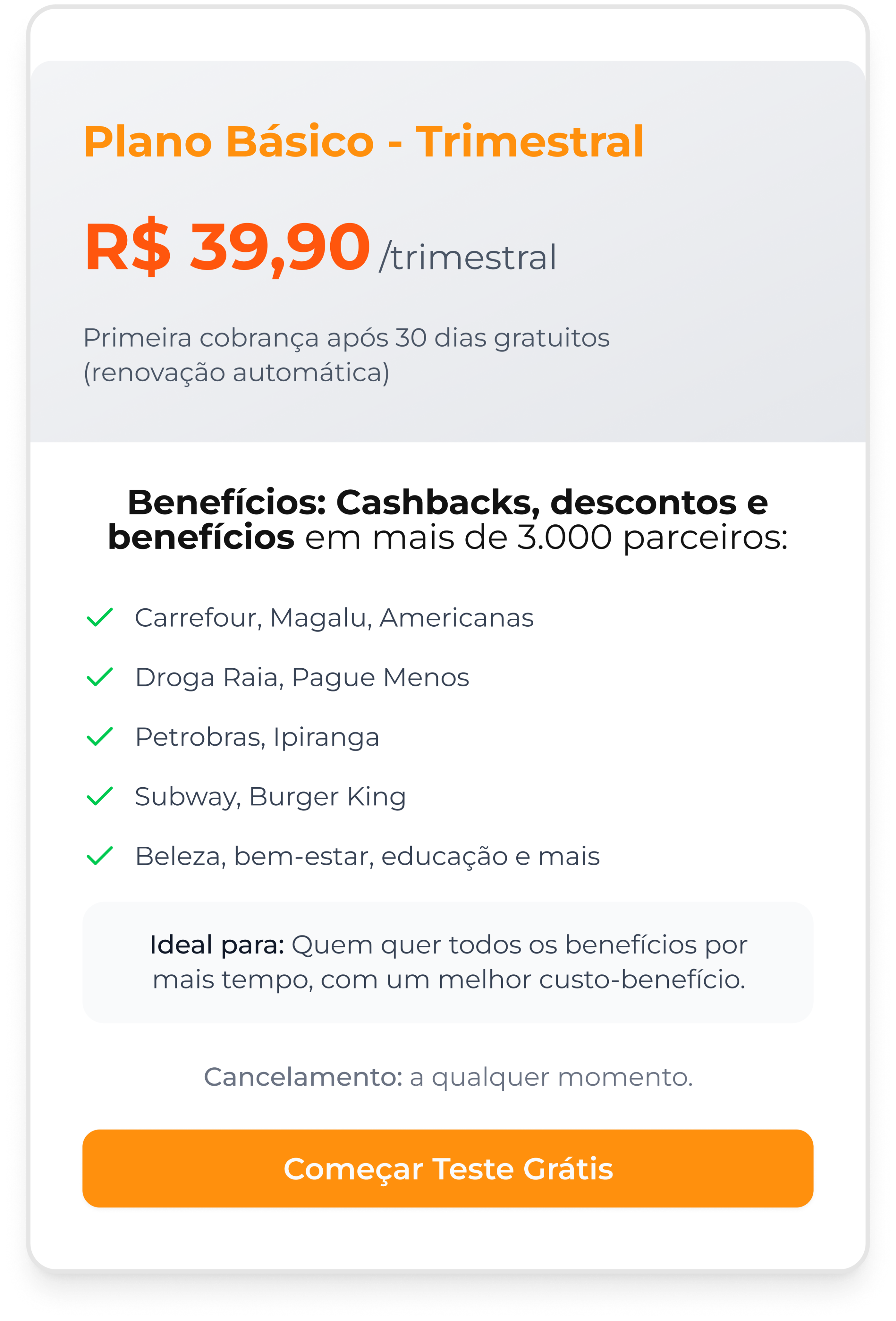 Plano Básico Trimestral