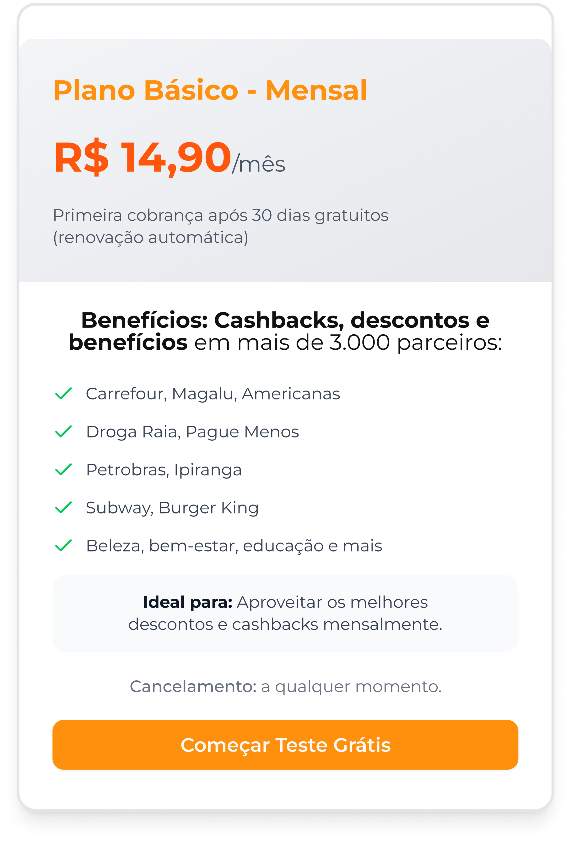 Plano Básico Mensal