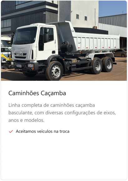 Caminhão Iveco caçamba basculante branco
