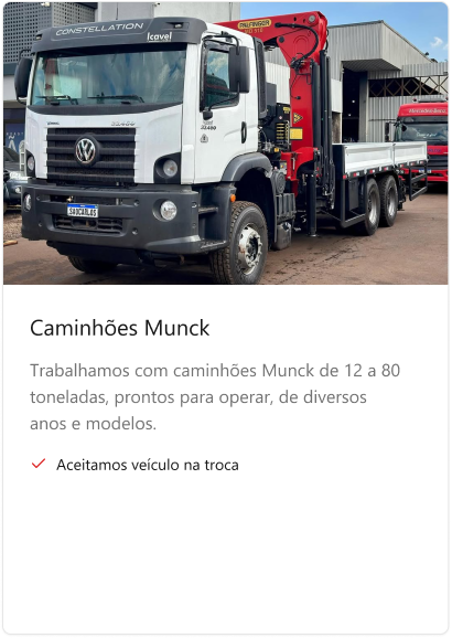 Caminhão Volkswagen com guindaste Munck vermelho