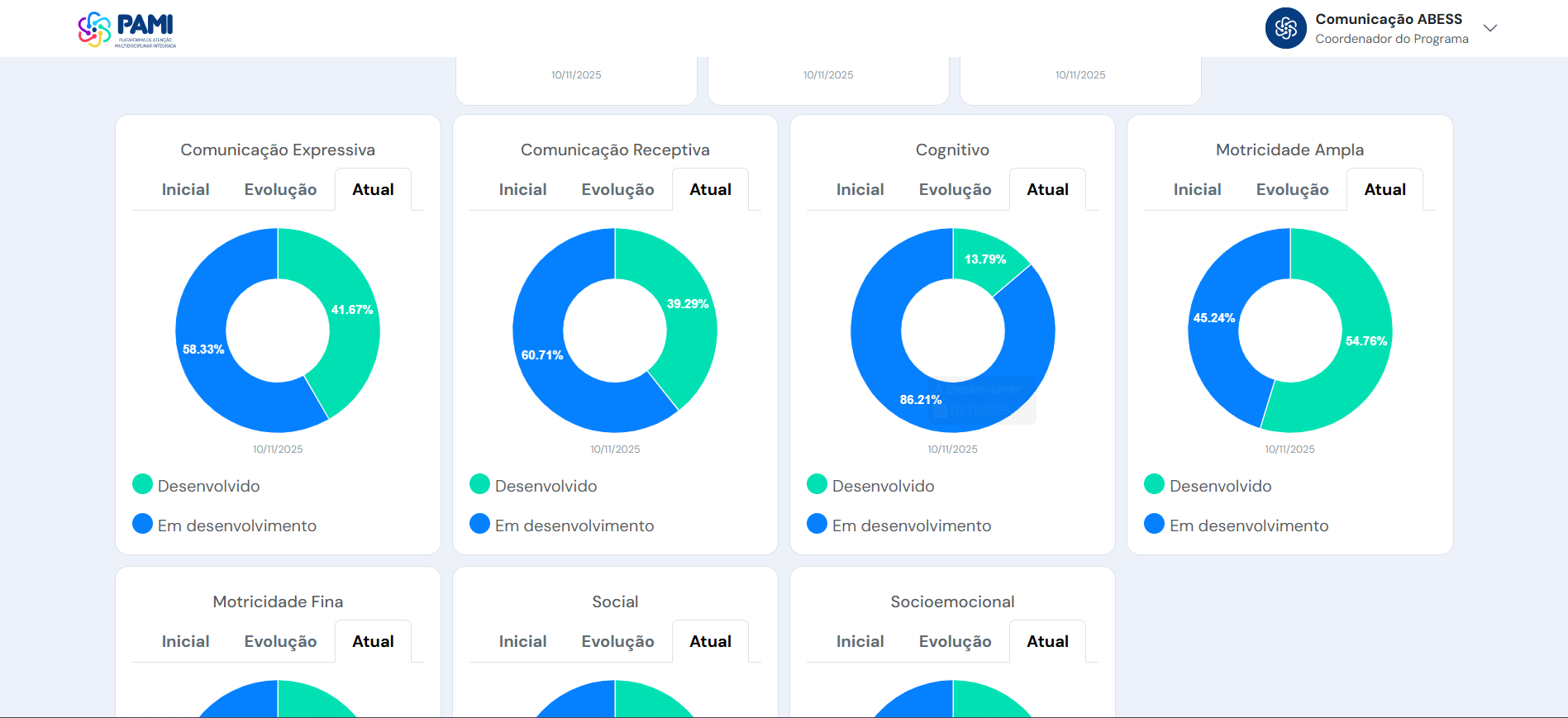 Testes dos 8 Domínios