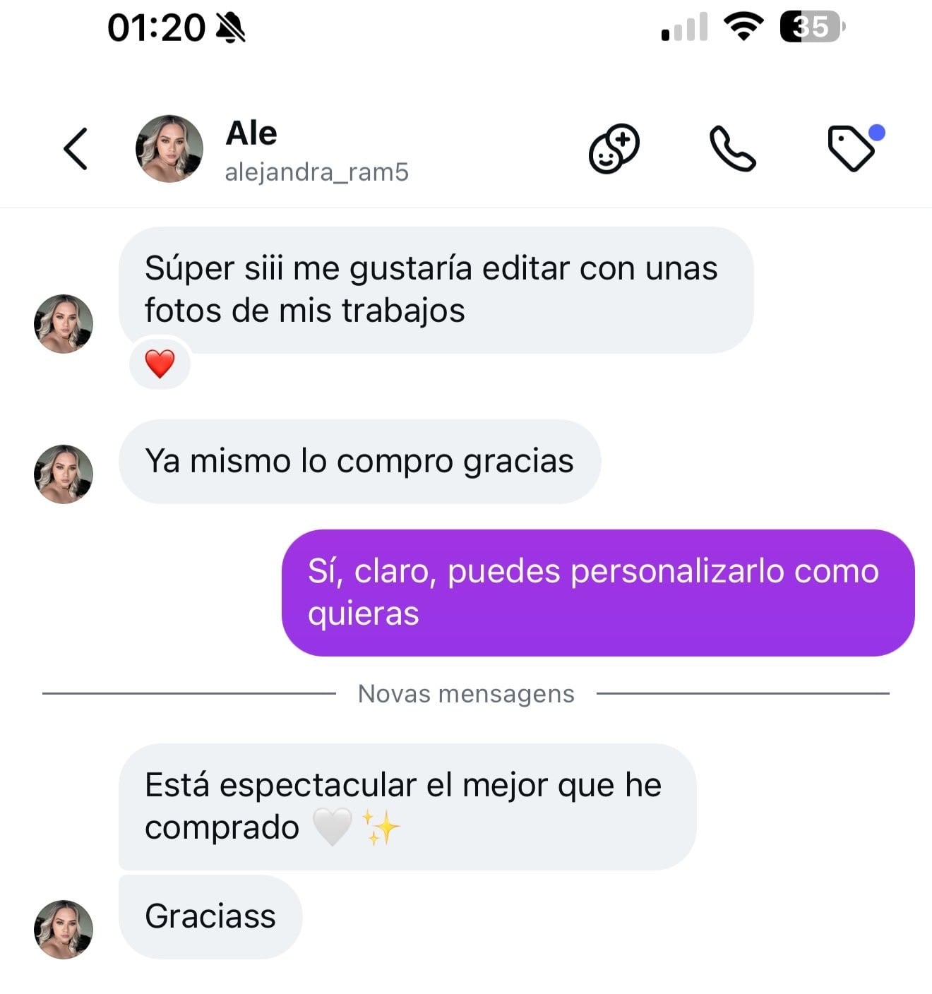 Feedback de alumna