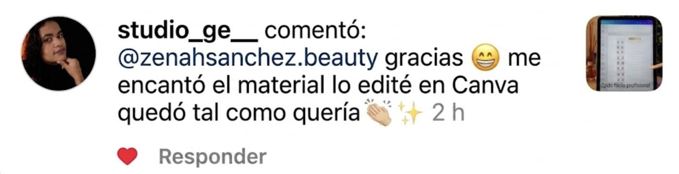 Feedback de alumna