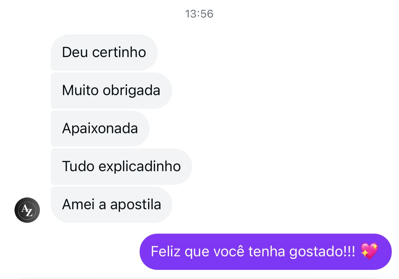 Feedback de aluna