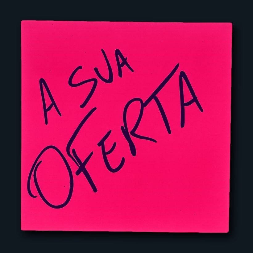 Post-it manuscrito: A sua Oferta.