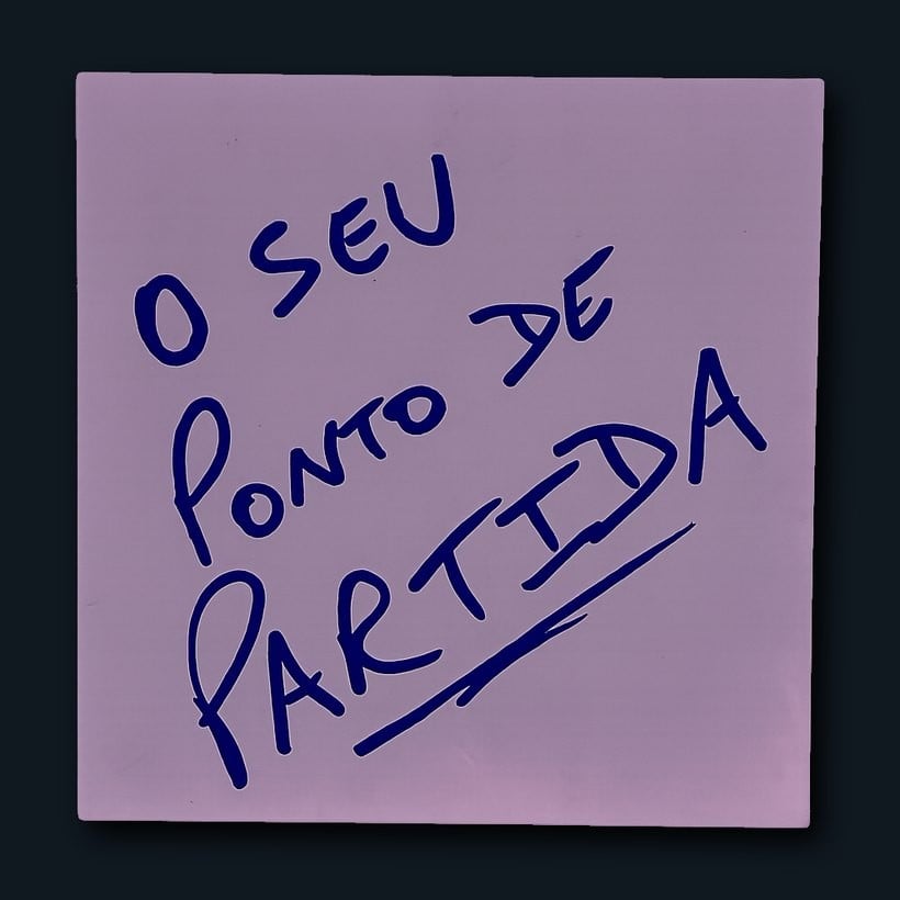 Post-it manuscrito: O seu ponto de partida.