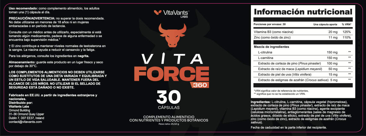Etiqueta VitaForce 360