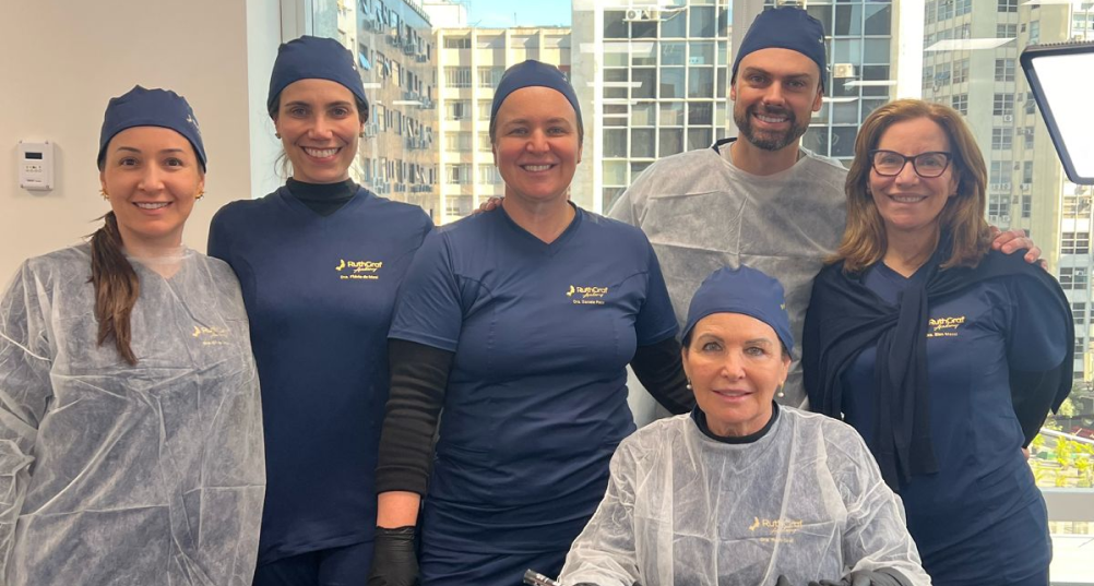 Faculty and participants during a cadaver lab training day