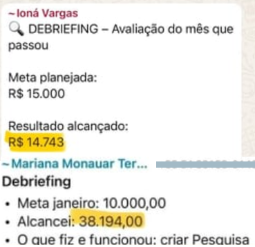 Depoimento de aluna