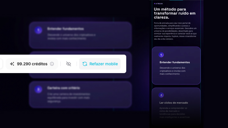 Reconstruir a versão mobile no editor