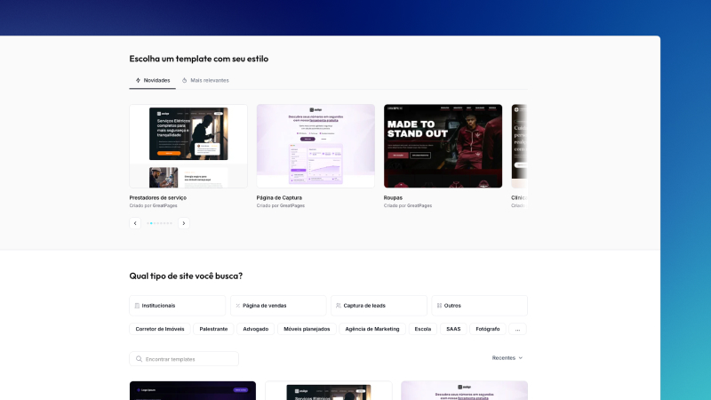 Biblioteca de templates do GreatPages