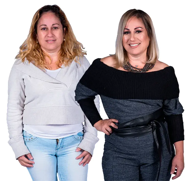 Antes e depois: do moletom claro para um vestido escuro com presença