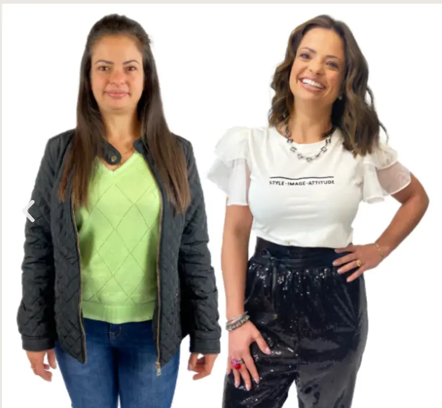 Antes e depois: da jaqueta que escondia o corpo para um look elegante e confortável