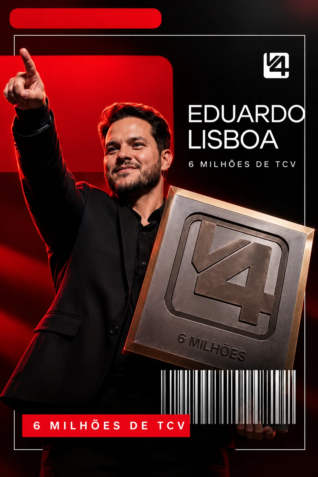Eduardo Lisboa, franqueado V4 · 6 milhões de TCV