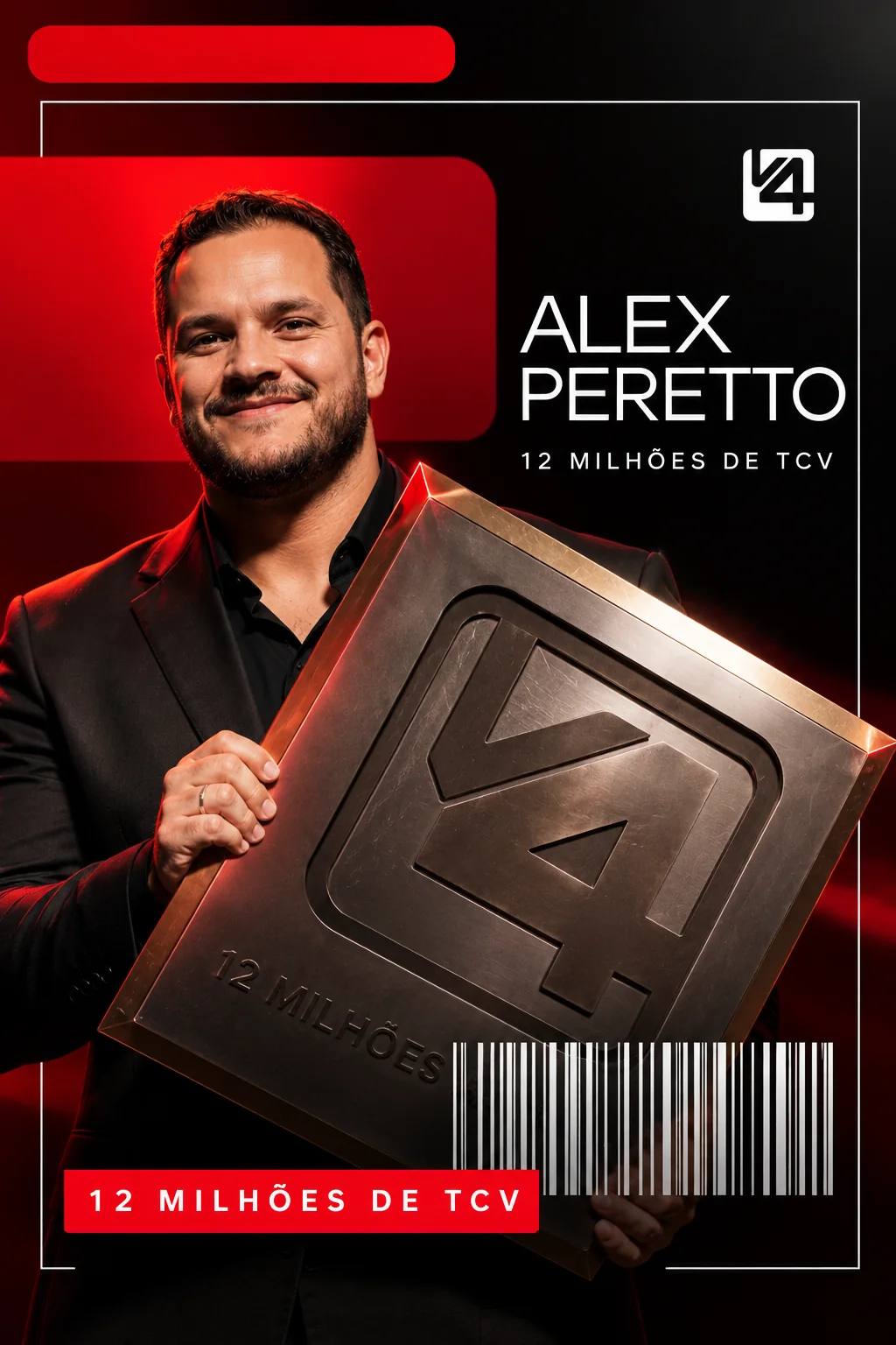 Alex Peretto, franqueado V4 · 12 milhões de TCV