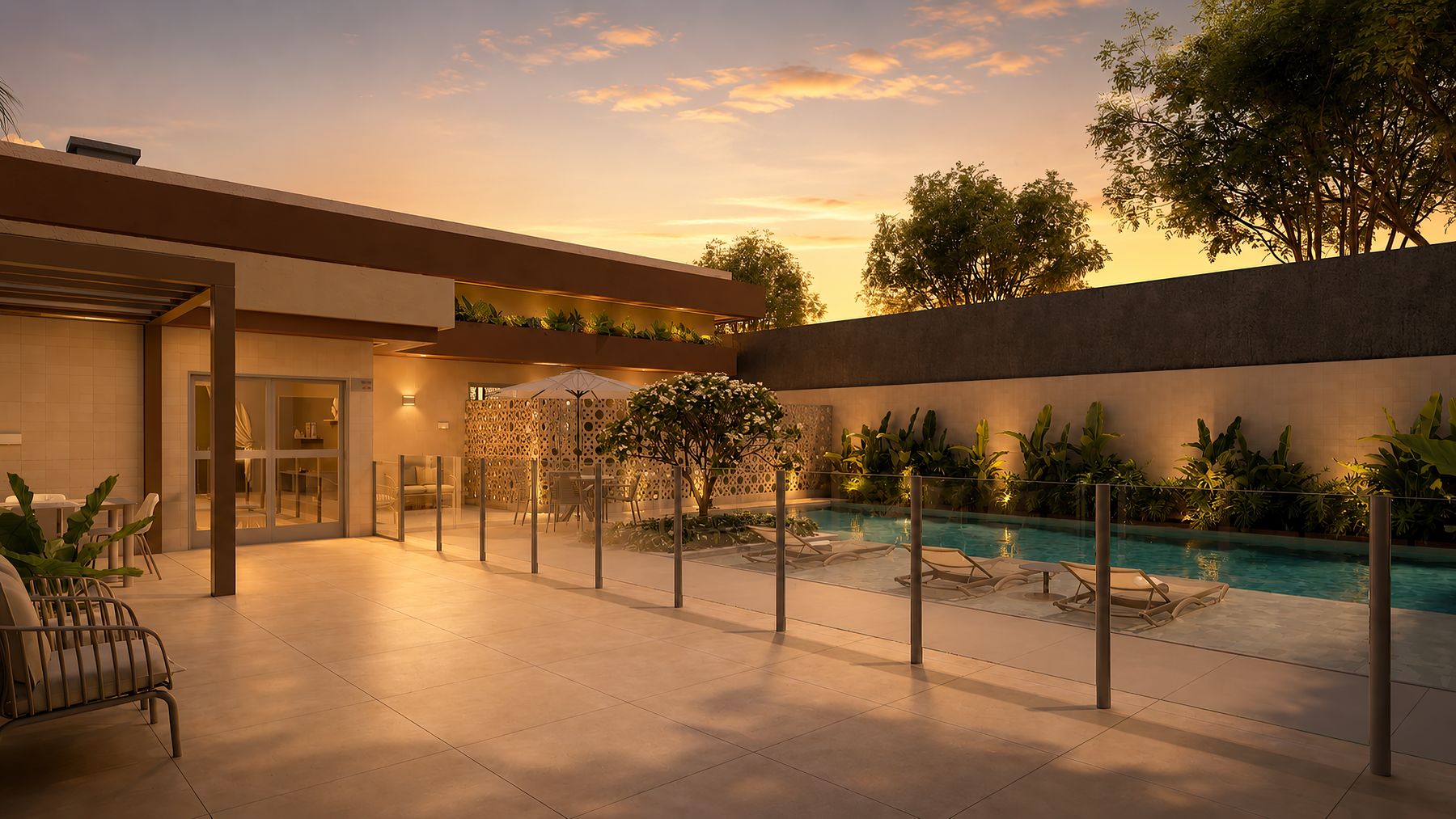 Piscina com vista para o pôr do sol - AIRA Sunset Home
