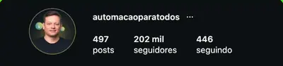 Instagram @automacaoparatodos - 202 mil seguidores