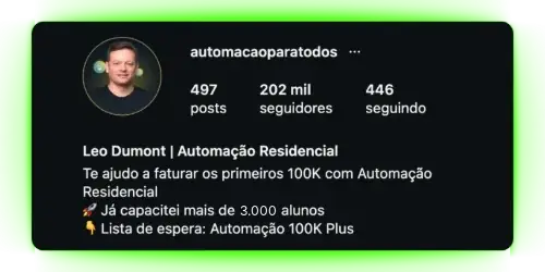Perfil do Instagram @automacaoparatodos