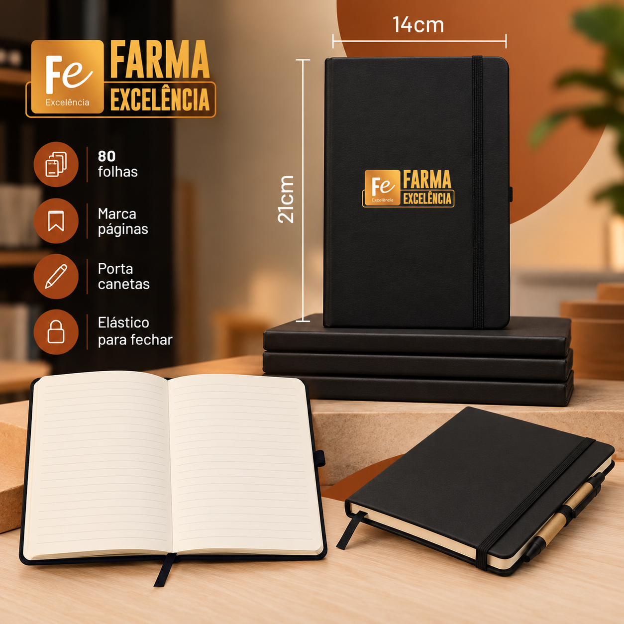 Caderno personalizado Farma Excelência