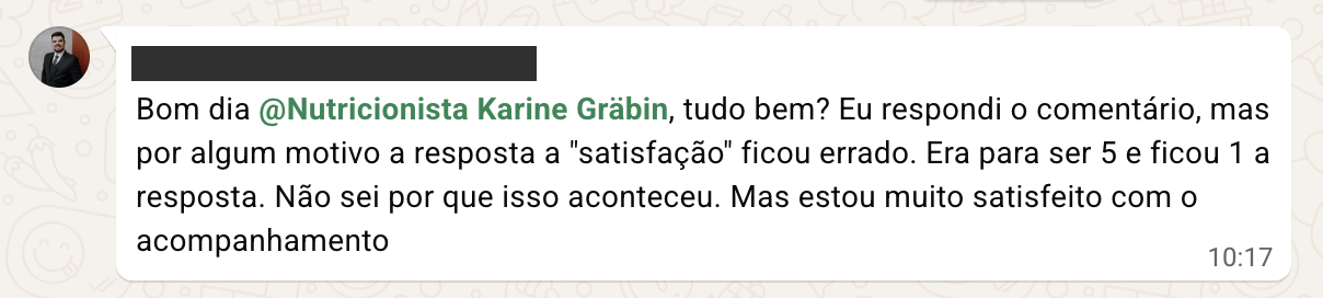 Satisfação com o acompanhamento e correção da avaliação