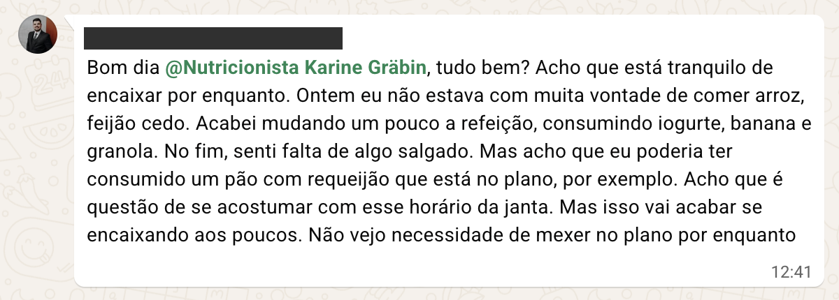 Adaptação do plano à rotina e às preferências
