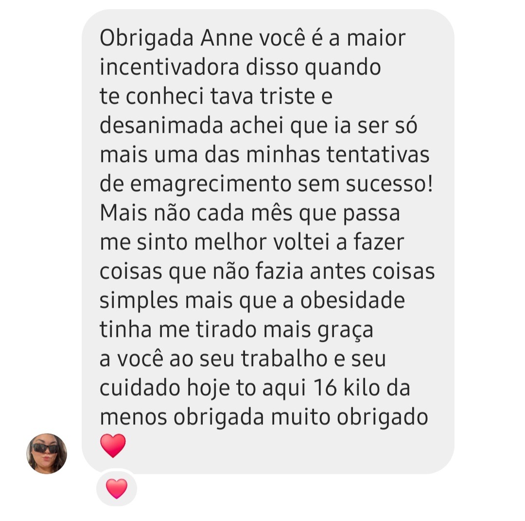Depoimento 4 apresentado no site de Anne Viana