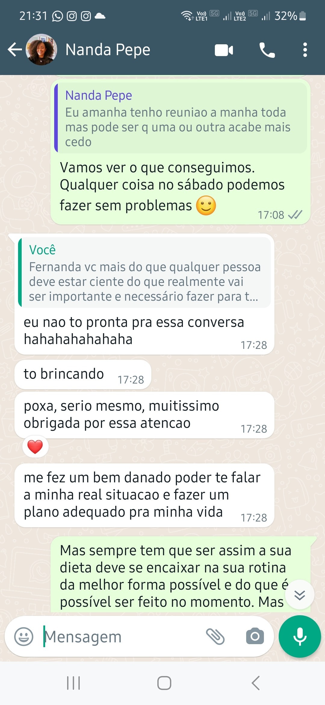 Depoimento 6 apresentado no site de Anne Viana