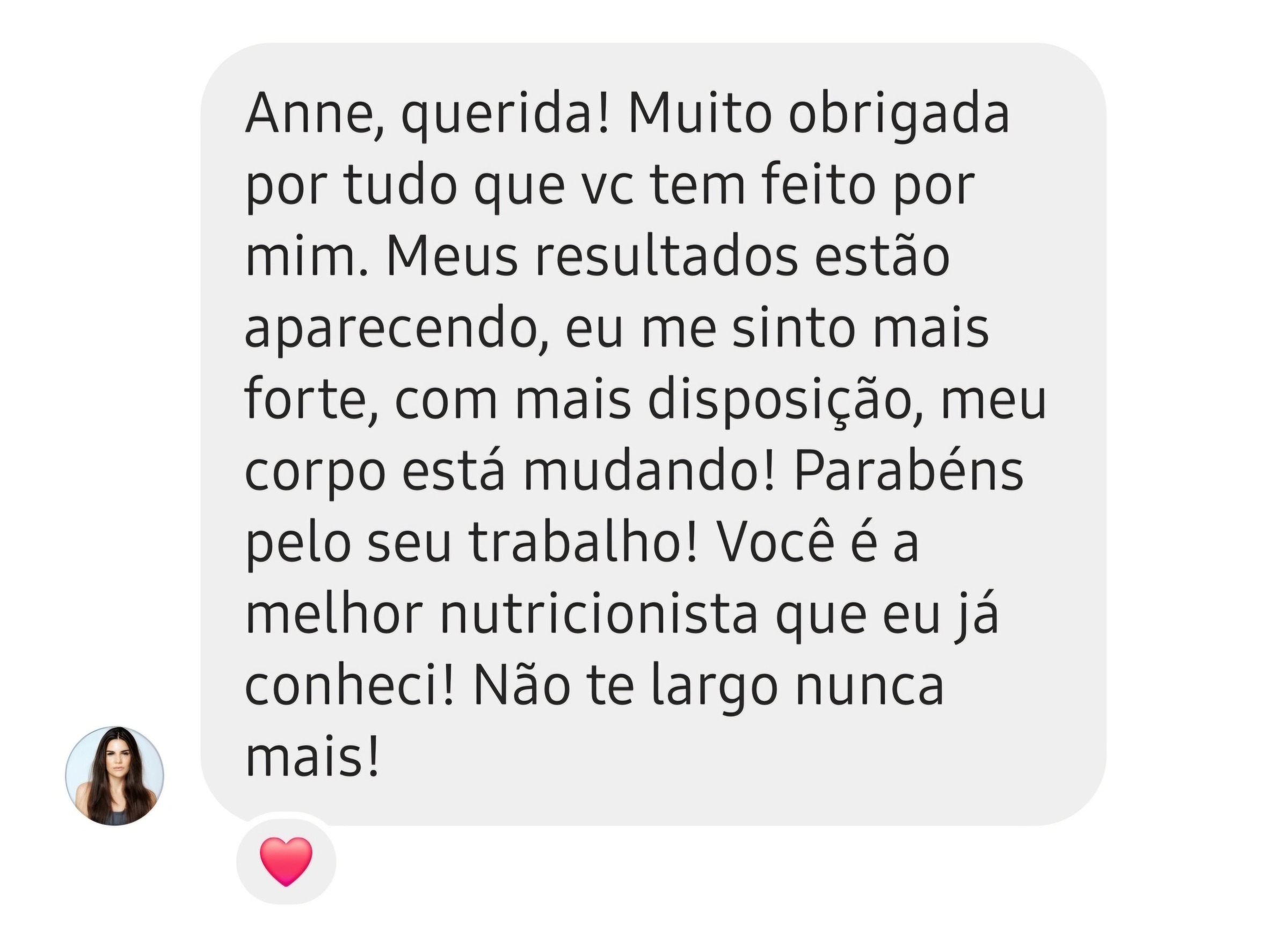 Depoimento 1 apresentado no site de Anne Viana