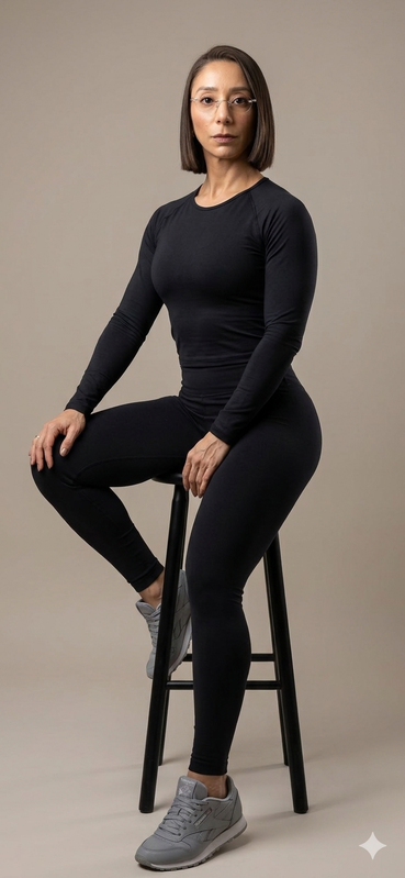 Anne Viana em roupa de treino