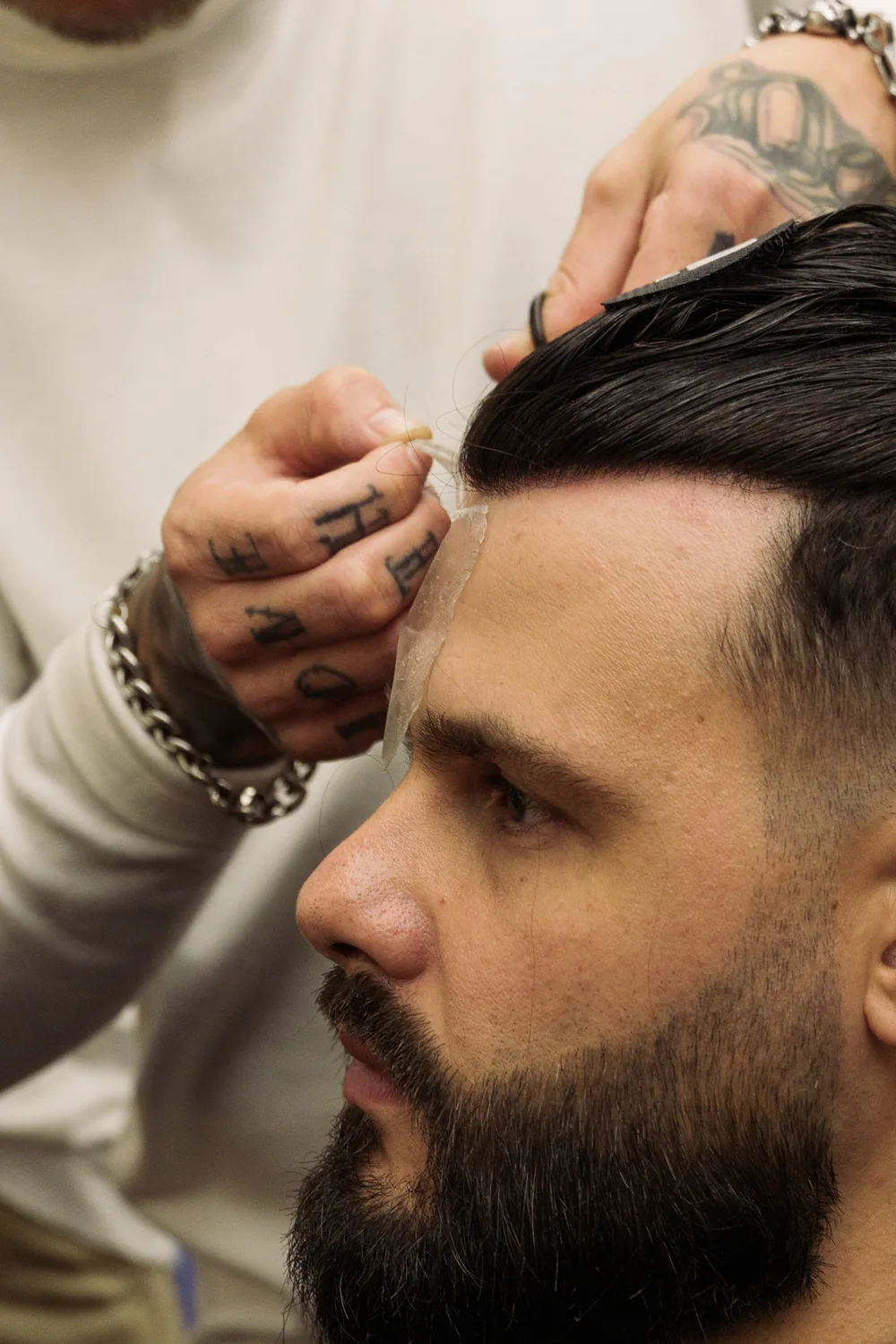 Detalhe da aplicação na linha frontal de um cliente