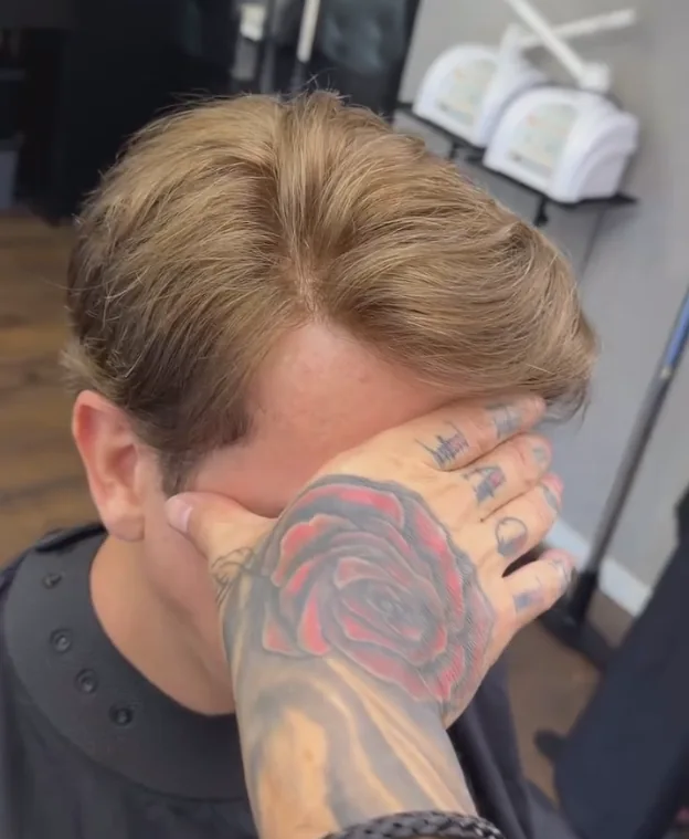 Cliente 3 após aplicação e corte