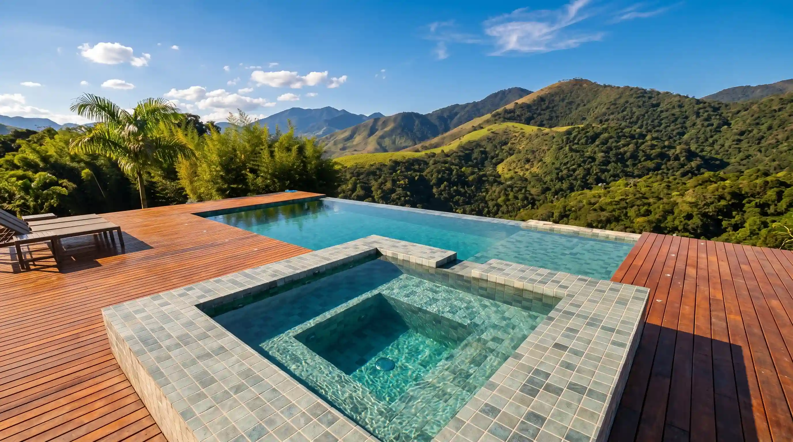 Detalhe de piscina em Jarinu