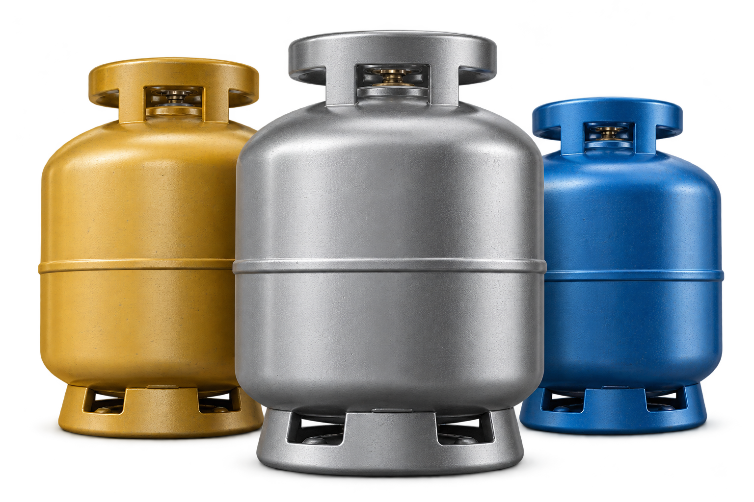 Botijões de gás P13 Supergasbras, Nacional Gás e Ultragaz