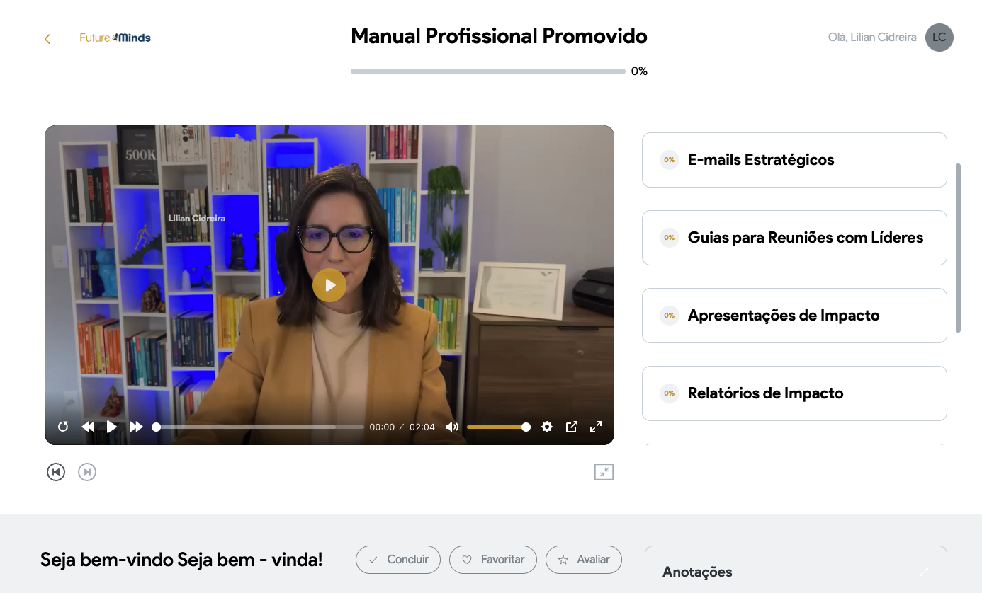 Área de membros MPP com os templates organizados