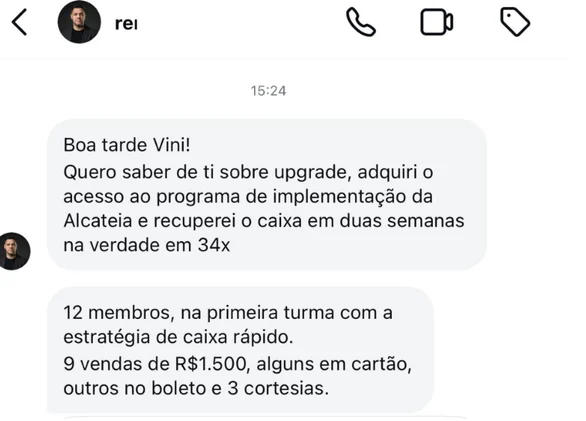Depoimento de aluno do Funil de 1 Dia