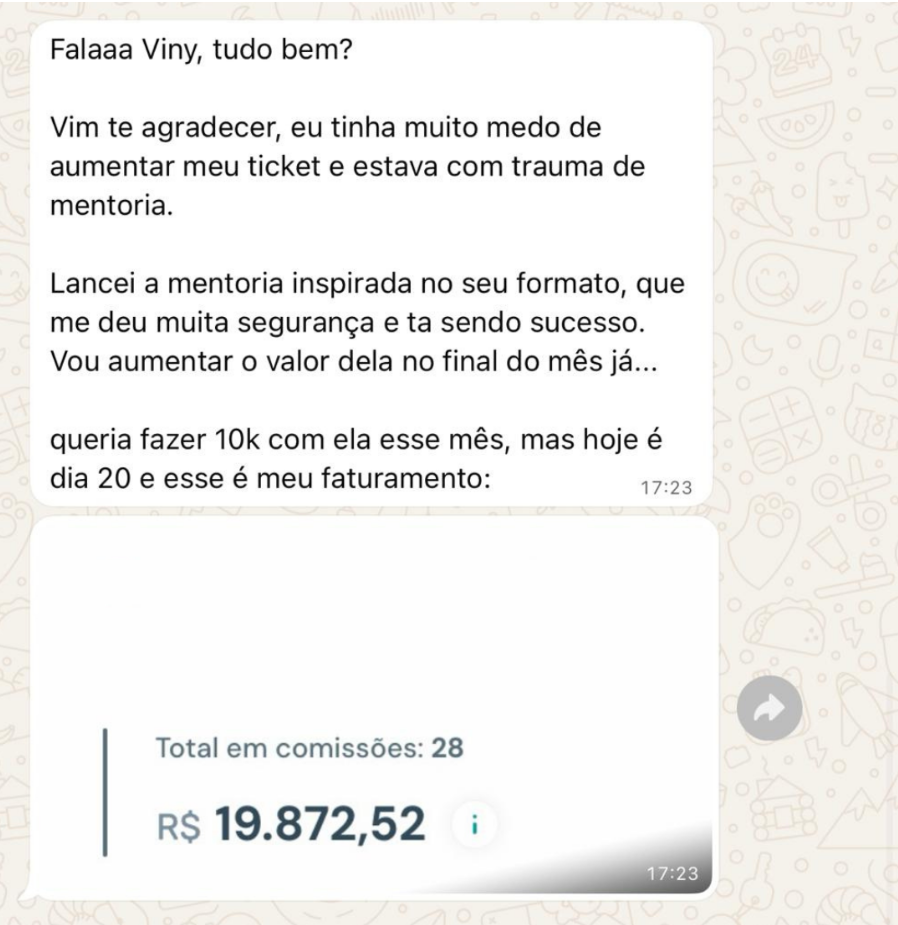 Depoimento de aluno do Funil de 1 Dia