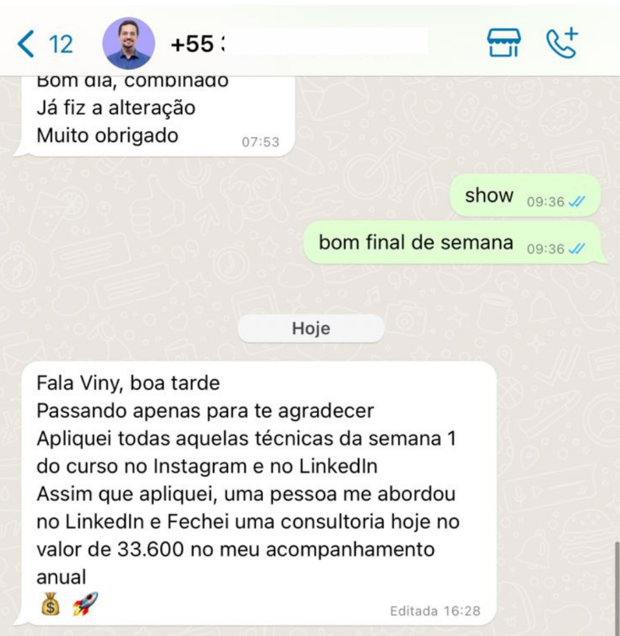 Depoimento de aluno do Funil de 1 Dia