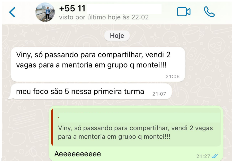 Depoimento de aluno do Funil de 1 Dia