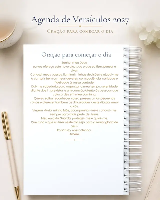 Página Oração para começar o dia