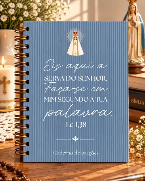 Mockup da capa do caderno de orações